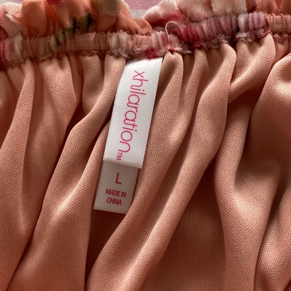 NWOT Burnt Velvet pink off shoulder mini dress - Picture 2 of 3